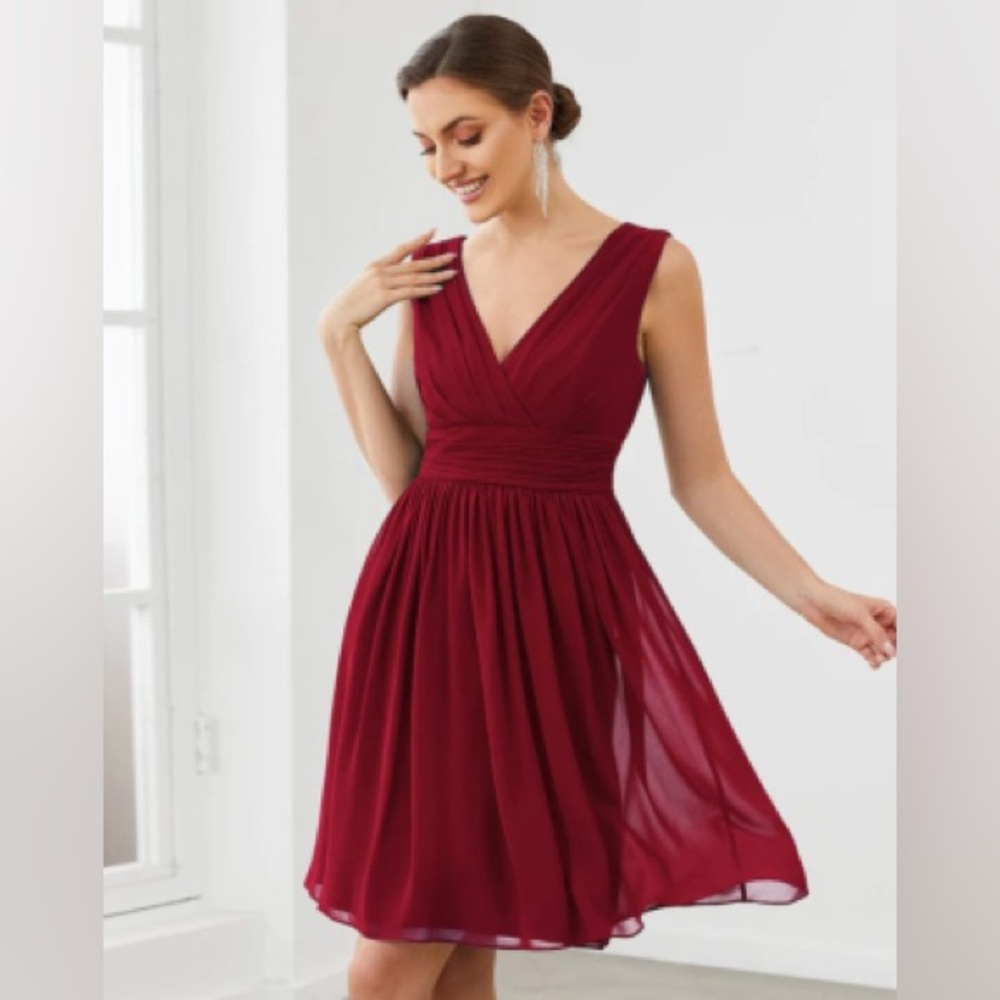 Maroon Burgundy Red Mini Dress 10 Ever Pretty